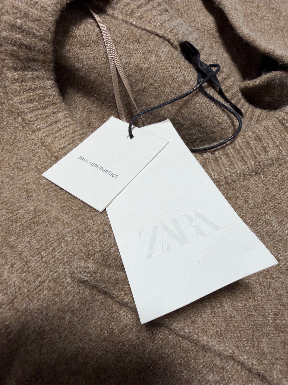 Zara Knit Scarf Jumper Sweater With Scarf Detail - M - Picture 12 of 12